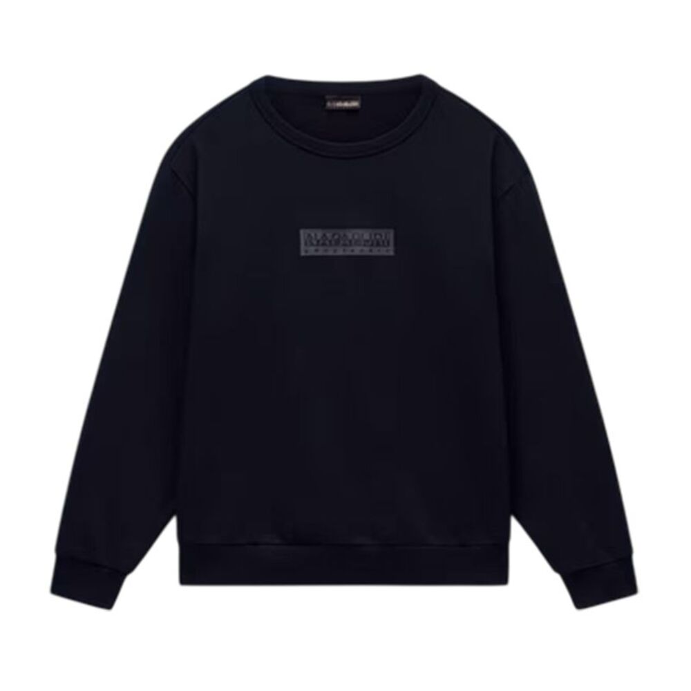 Napapijri Childrens/Kids Box Logo Crew Neck Sweatshirt / Black